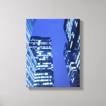 Defocused Upward View Of Office Building Windows Canvas Print by iconicnewyork at Zazzle