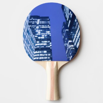 Defocused Upward View Of Office Building Windows Ping-pong Paddle by iconicnewyork at Zazzle