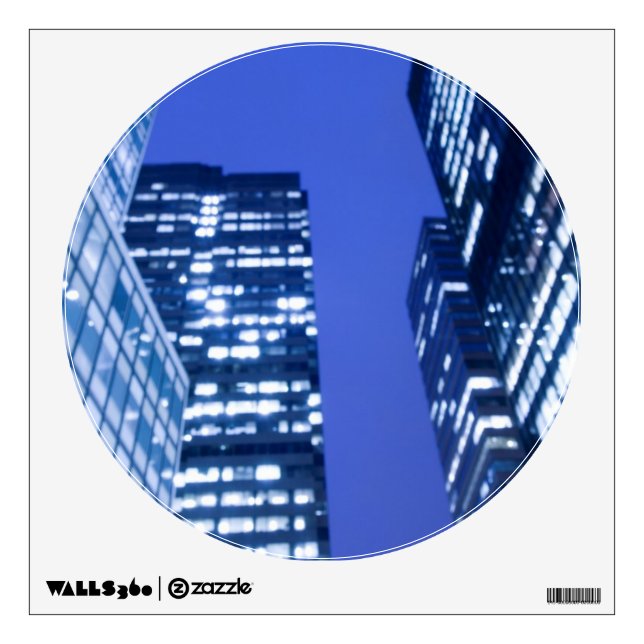 Defocused upward view of office building windows wall sticker (Front)
