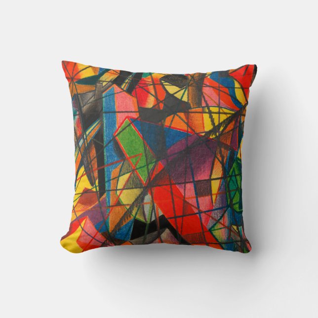 Deformation I, Karl Wiener Throw Pillow (Front)