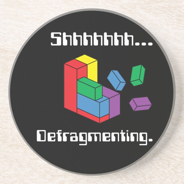 Defragmenting Drink Coaster (Front)