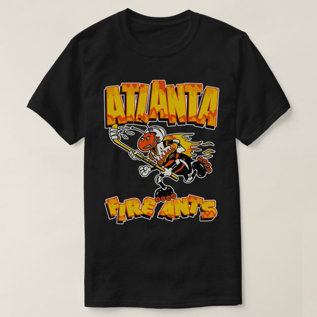 Defunct Atlanta Fire Ants Roller Hockey T-Shirt (Design Front)