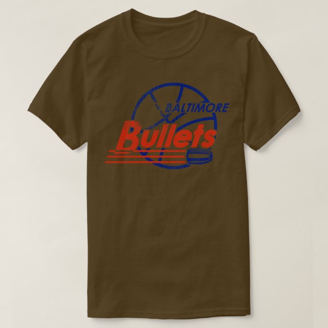 Defunct Baltimore Bullets Basketball Team T-Shirt (Design Front)