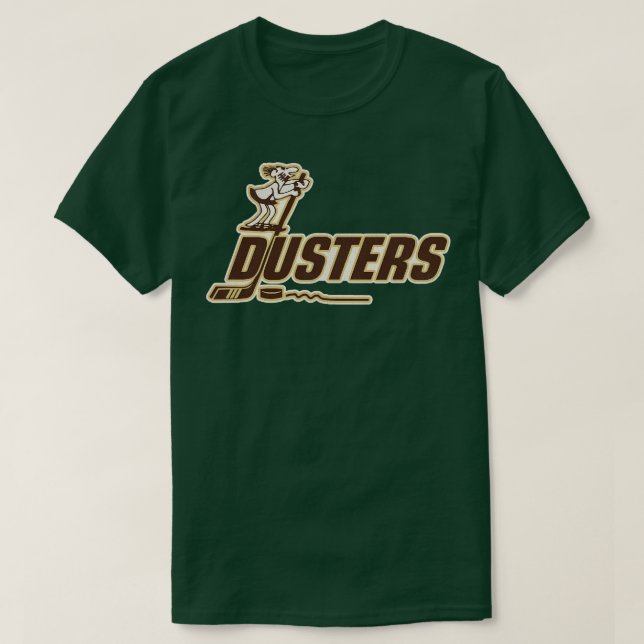 Defunct Broome Dusters Hockey Team T-Shirt (Design Front)