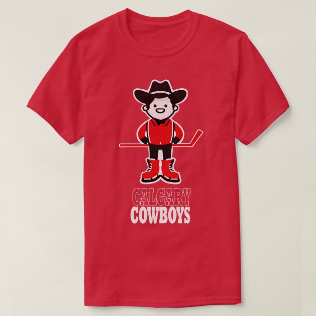 Defunct Calgary Cowboys Hockey T-Shirt (Design Front)