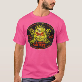 Defunct DC Lake Lines Travel Souvenir Luggage Labe T-Shirt