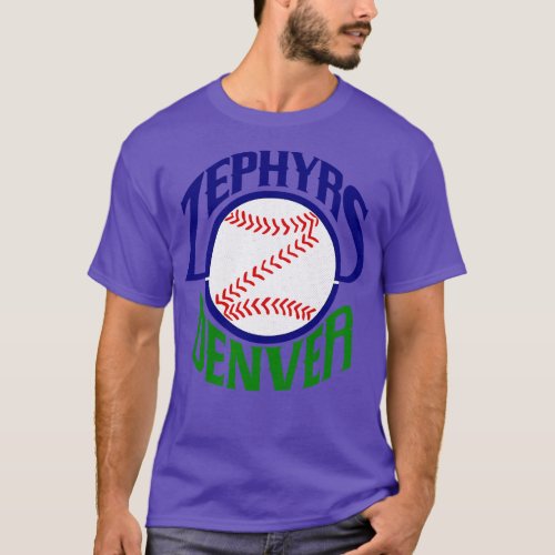 Defunct Denver Zephyrs Minor League Baseball 1989 T_Shirt