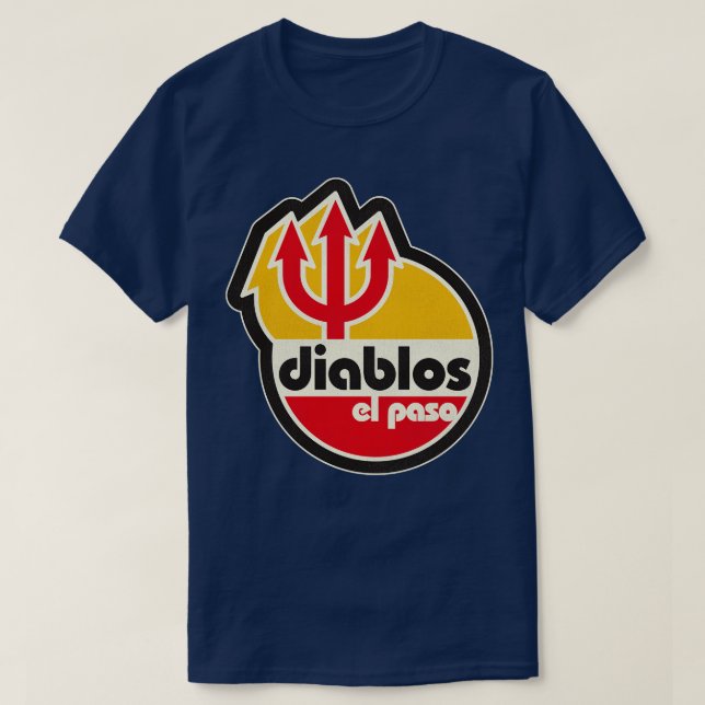 Defunct El Paso Diablos Baseball Team T-Shirt (Design Front)