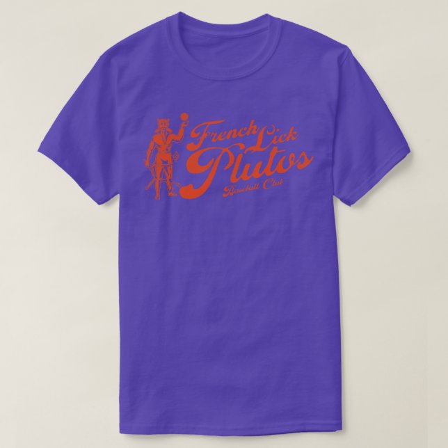 Defunct French Lick Plutos Baseball Team T-Shirt (Design Front)