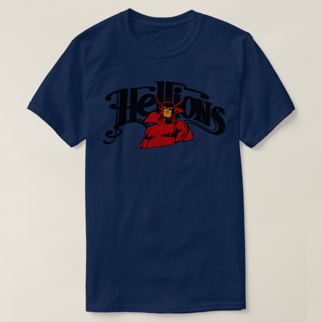 Defunct Hartford Hellions MISL 1981 TShirt (Design Front)