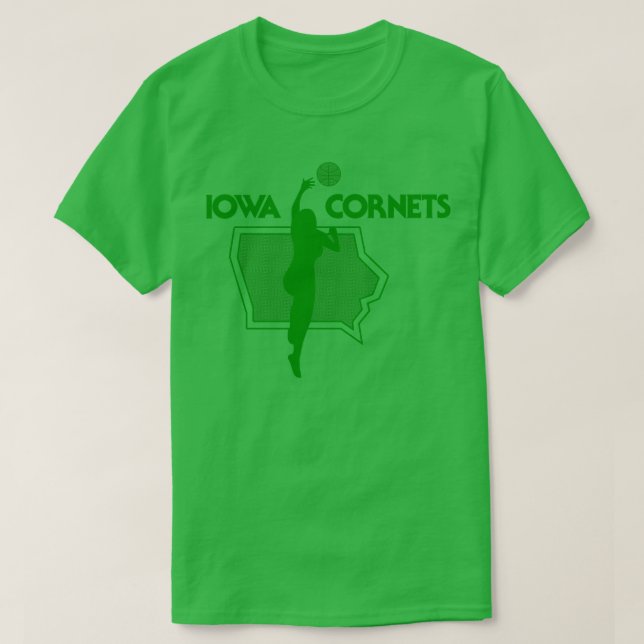 Defunct Iowa Cornets WBA 1978 T-Shirt (Design Front)