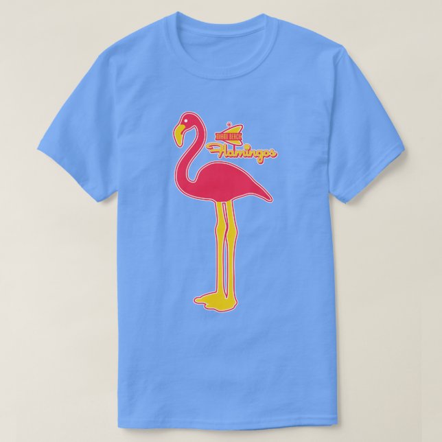 Defunct Miami Beach Flamingos Baseball Team T-Shirt (Design Front)