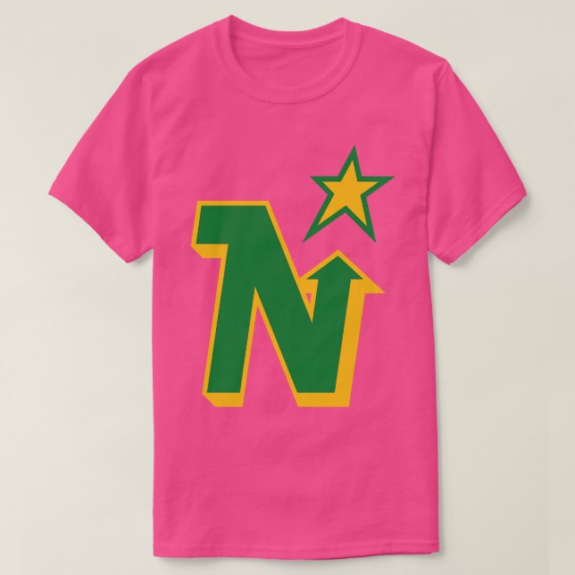 Defunct Minnesota North Stars Hockey 1991 T-Shirt (Design Front)