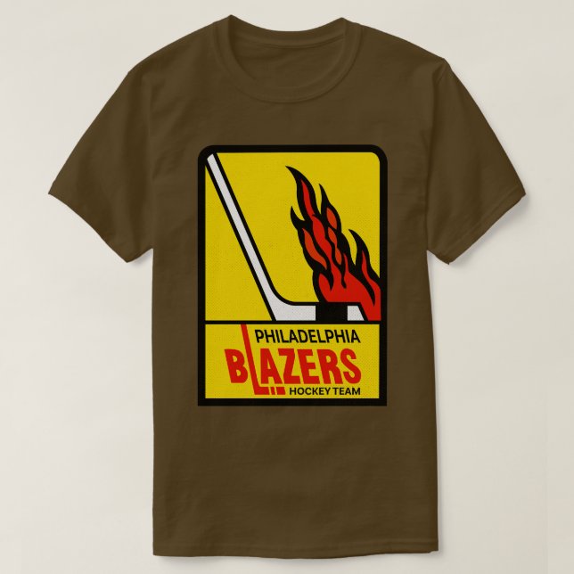 Defunct Philadelphia Blazers WHA Hockey 1973 T-Shirt (Design Front)