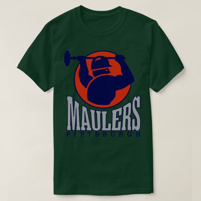 Defunct Pittsburgh Maulers USFL  1984 T-Shirt (Design Front)