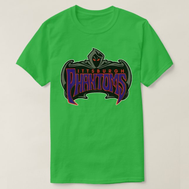 Defunct Pittsburgh Phantoms Roller Hockey T-Shirt (Design Front)