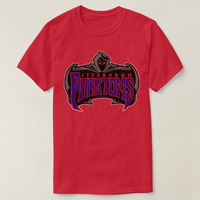 Defunct Pittsburgh Phantoms Roller Hockey T-Shirt (Design Front)