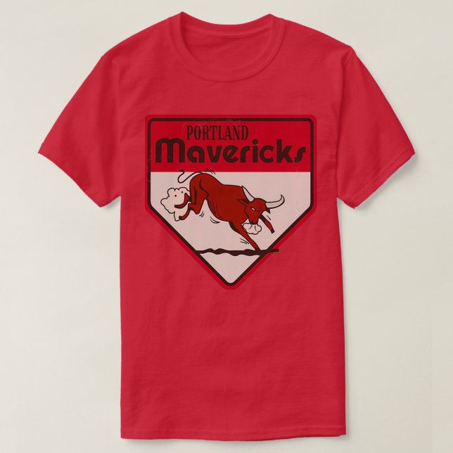 Defunct Portland Mavericks Baseball T-Shirt (Design Front)