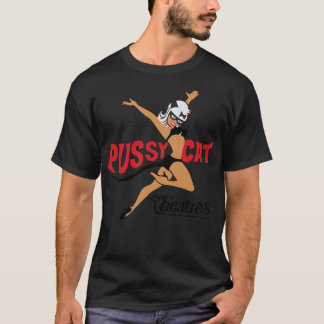 Defunct Pussy Cat Theatre Logo Slightly Distressed T-Shirt