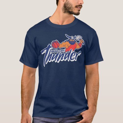 Defunct Quad City Thunder Basketball Team T_Shirt