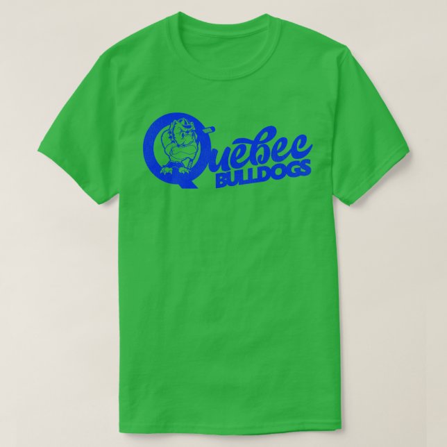 Defunct Quebec Bulldogs Hockey Team T-Shirt (Design Front)