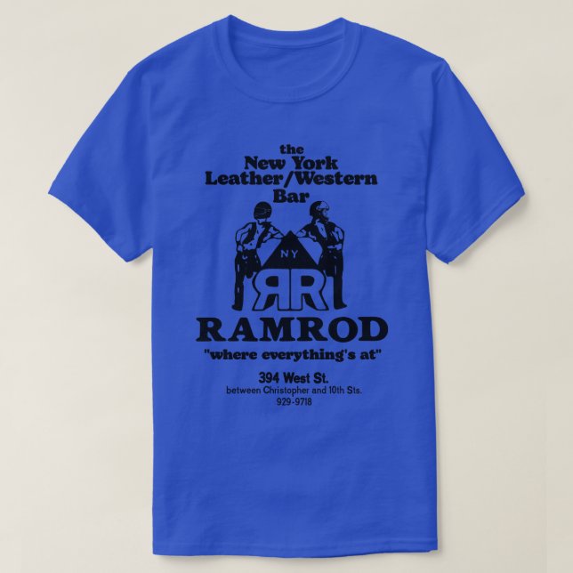 Defunct RAMROD 70s Gay Nightclub NYC T-Shirt (Design Front)