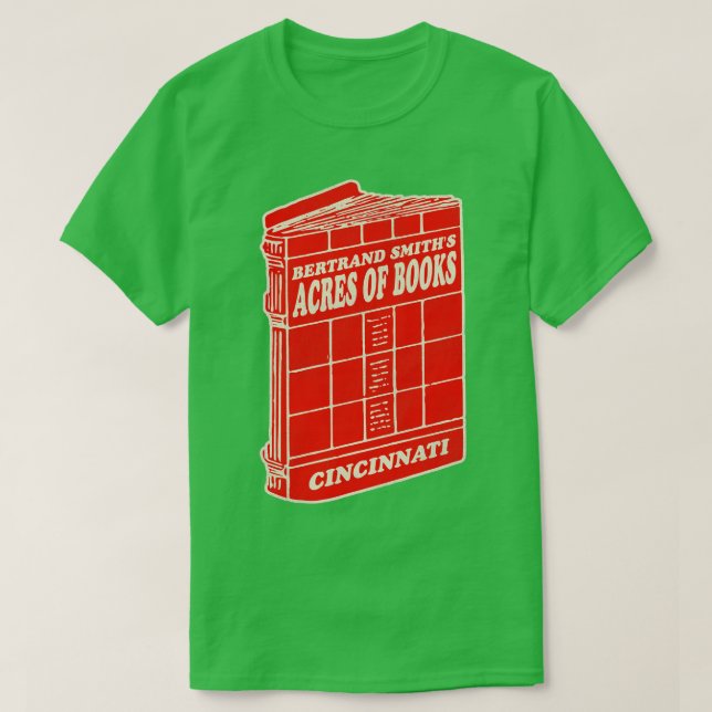 Defunct rand Smiths Acres of Books Cincinnati T-Shirt (Design Front)