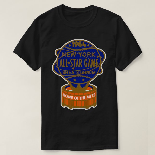 Defunct Shea Stadium 60s New York Baseball T-Shirt (Design Front)