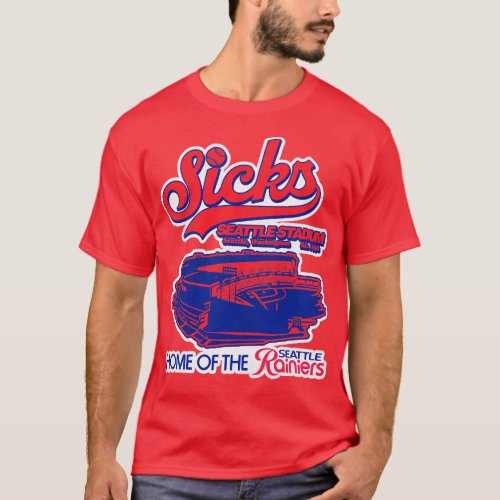 Defunct Sicks Seattle Stadium Rainiers Baseball T_Shirt