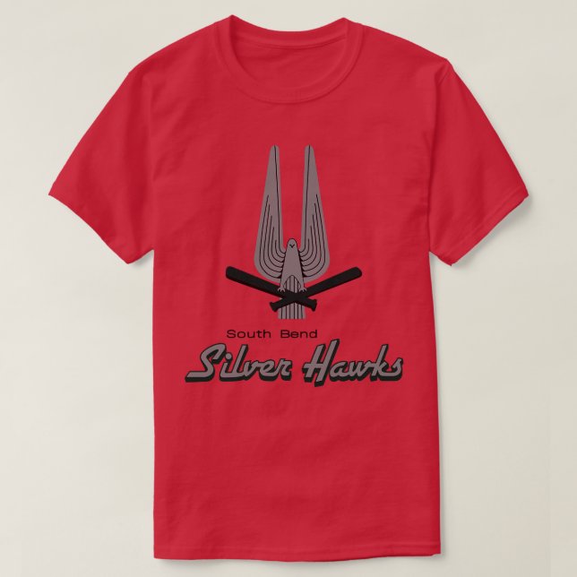 Defunct South Bend Silver Hawks Minor League Baseb T-Shirt (Design Front)