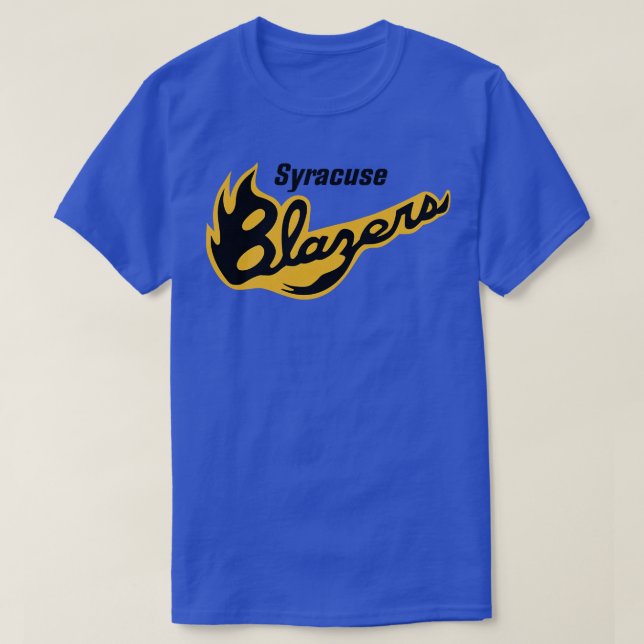Defunct Syracuse Blazers NAHL Hockey 1977 T-Shirt (Design Front)