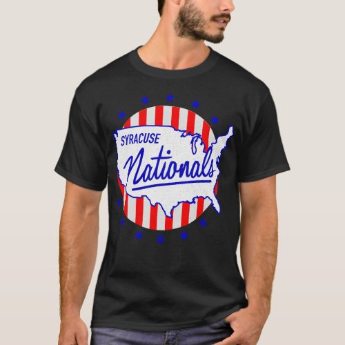 Defunct Syracuse Nationals NBL Basketball 1948 T_Shirt