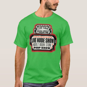 Defunct The Cave Adult Theatre Los Angeles T-Shirt