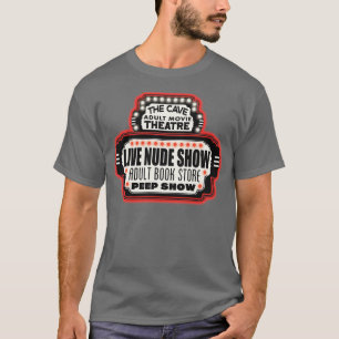Defunct The Cave Adult Theatre Los Angeles T-Shirt