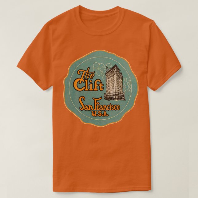 Defunct The Clift Hotel San Francisco California L T-Shirt (Design Front)