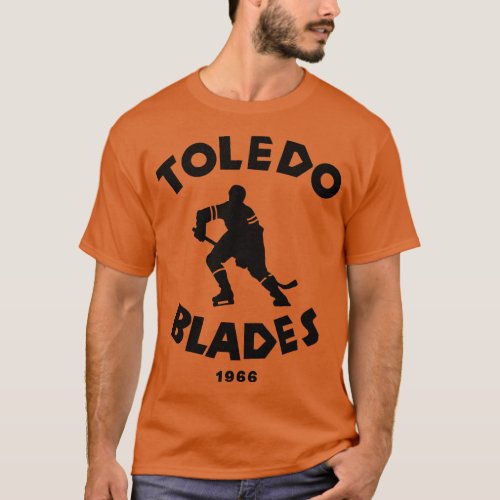 Defunct Toledo Blades IHL Hockey 1966 T_Shirt