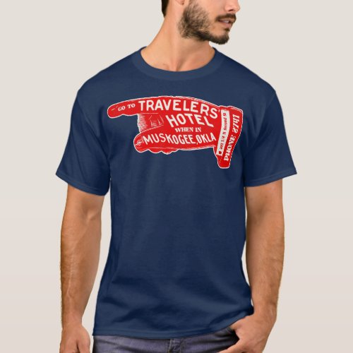 Defunct Travelers Hotel Muskogee Oklahoma Luggage  T_Shirt