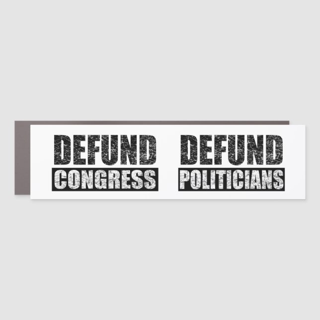 Defund Congress - Defund Police Car Magnet (Front)