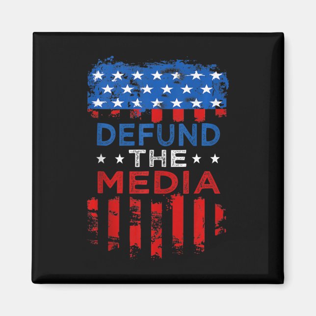 Defund Media Anti Fake News Defund The Media Tank  Magnet (Front)