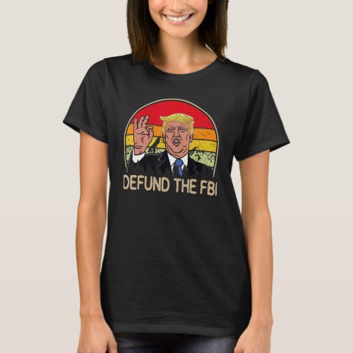 Defund the FBI Retro Federal Bureau Anti FBI Corru T_Shirt