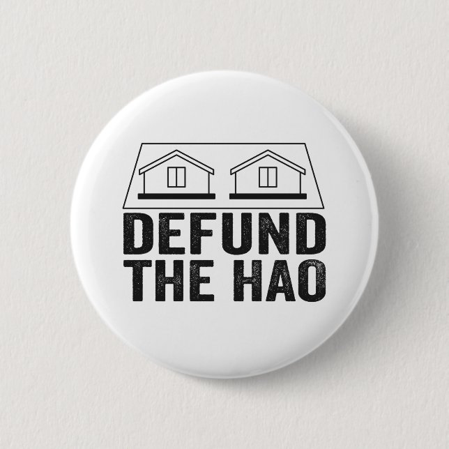 Defund the HOA Homeowners Association Social GIft Button (Front)