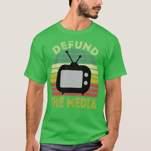 Defund The Media Retro Vintage T_Shirt