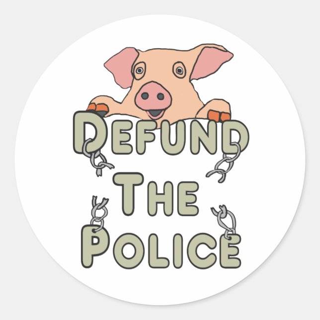 Defund The Police Classic Round Sticker (Front)