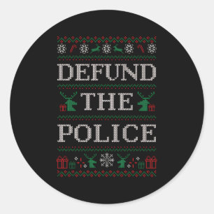 Defund The Police Ugly Police Brutality Classic Round Sticker