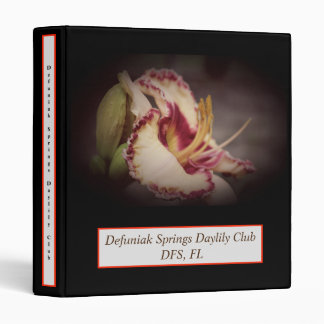 Defuniak Springs Daylily Club 3 Ring Binder