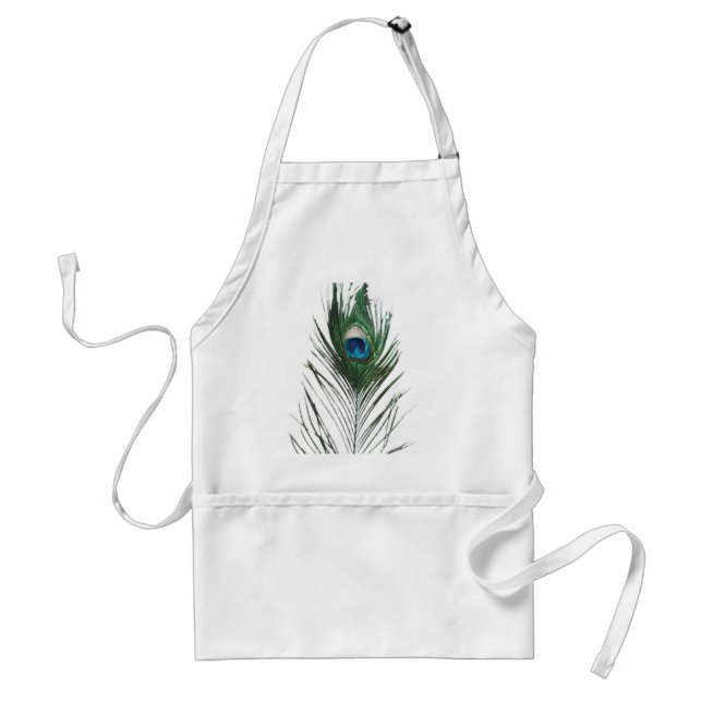 Defused Peacock Feather Adult Apron (Front)