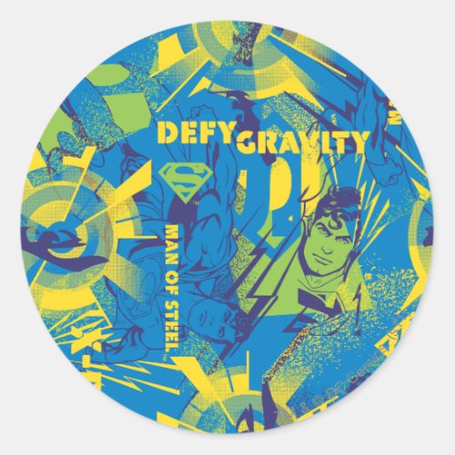 Defy Gravity _ Blue Classic Round Sticker