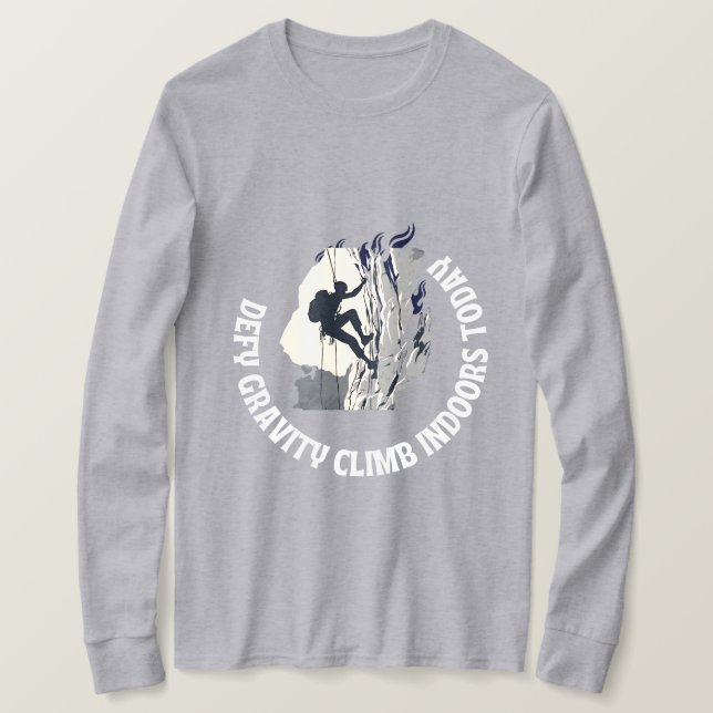 Defy gravity indoor rock climbing T-Shirt (Design Front)
