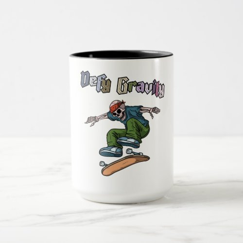 Defy gravity _ skateboarding mug