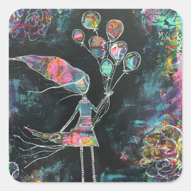 Defy Logic Art Stickers (Front)